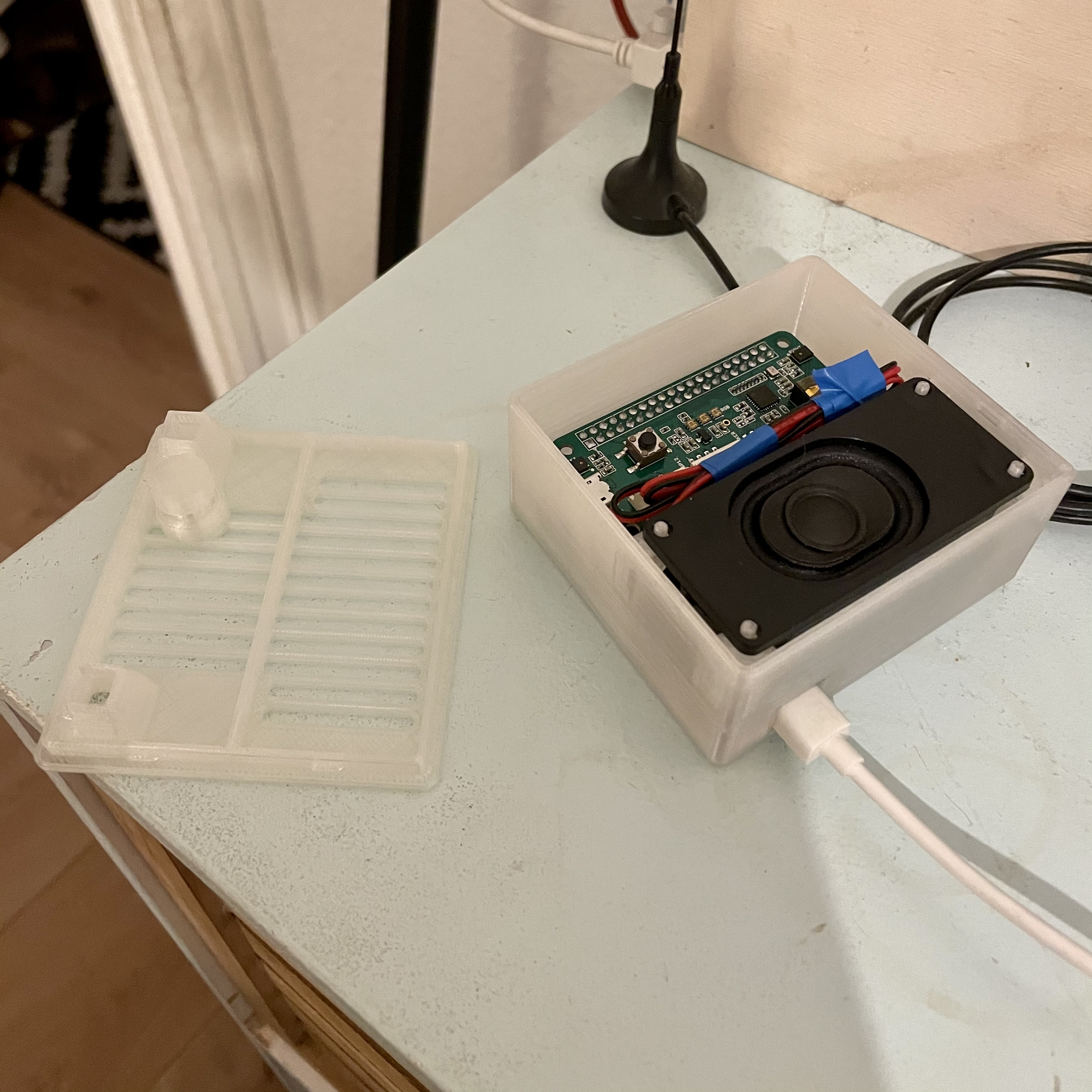New case for Raspberry Pi 3a+, Respeaker 2mic hat and speaker